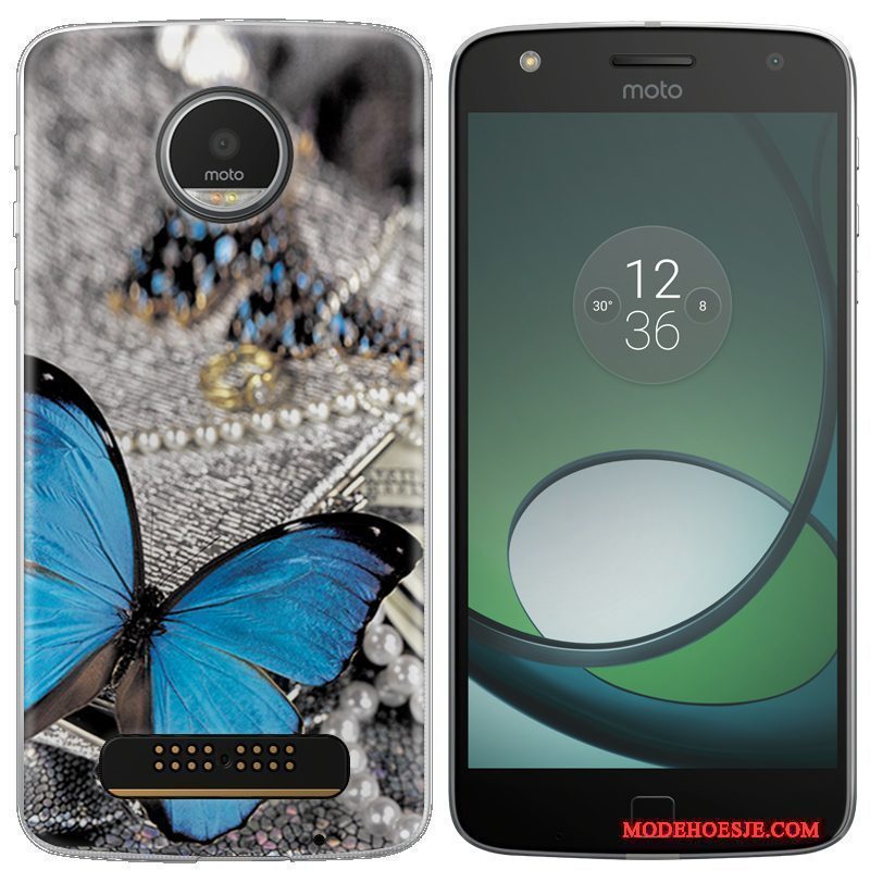 Hoesje Moto Z Play Bescherming Telefoon Grijs, Hoes Moto Z Play