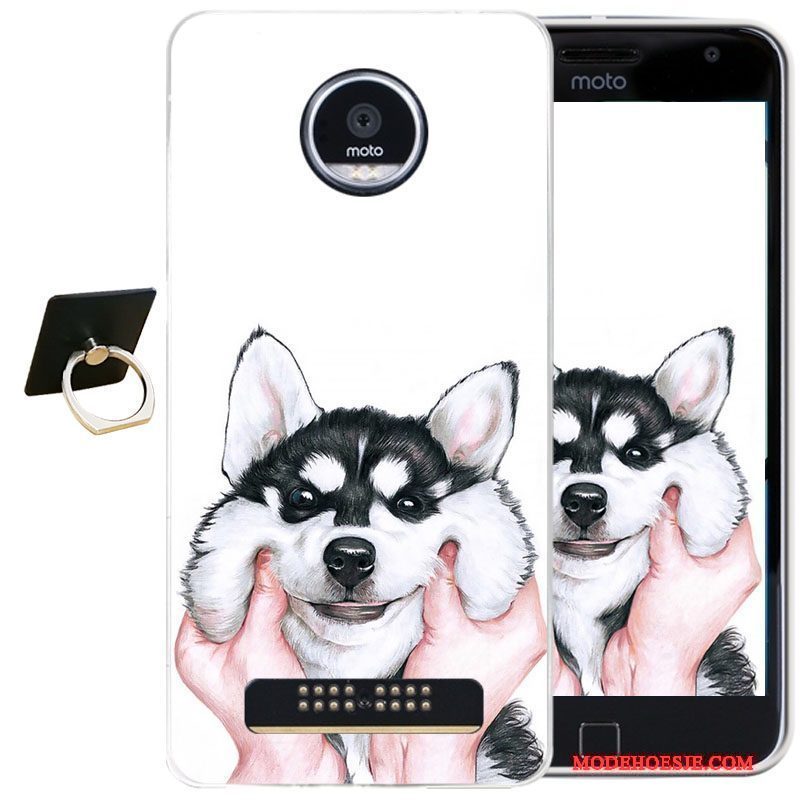 Hoesje Moto Z Play Spotprent Telefoon, Hoes Moto Z Play Reliëf