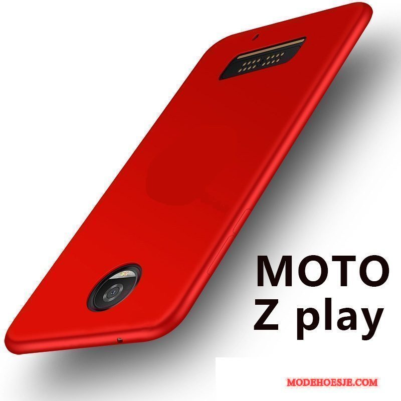 Hoesje Moto Z Play Zacht Telefoon Anti-fall, Hoes Moto Z Play Siliconen Rood