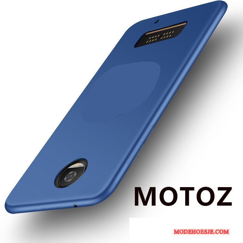 Hoesje Moto Z Siliconen Anti-falltelefoon, Hoes Moto Z Zacht Rood