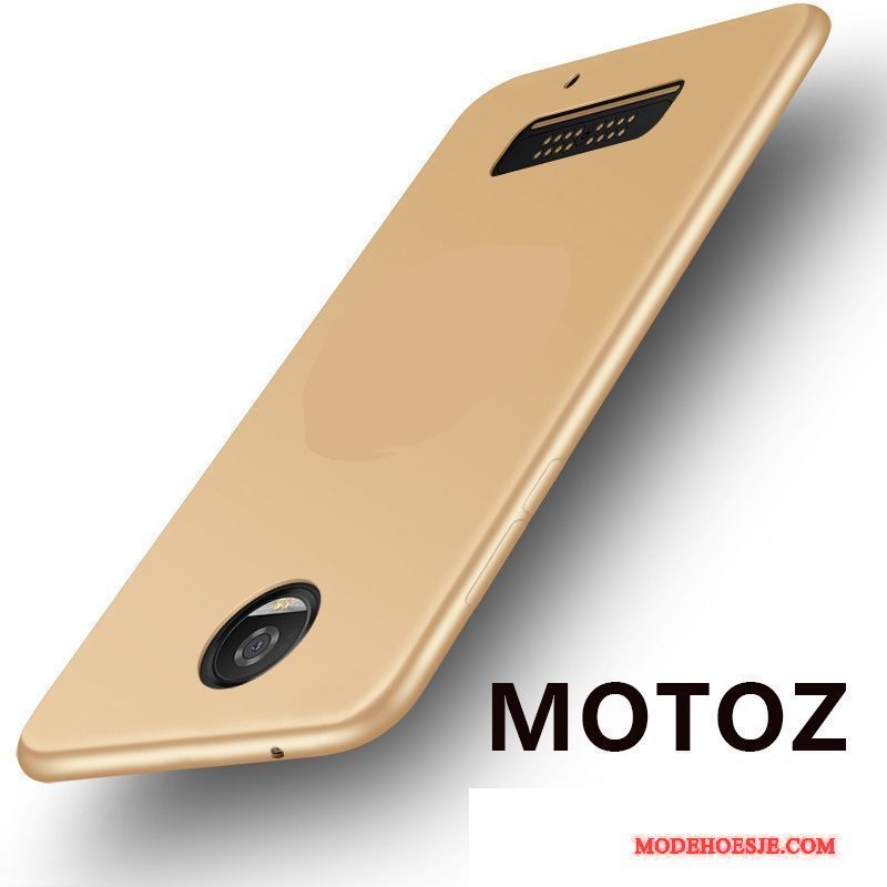 Hoesje Moto Z Siliconen Anti-falltelefoon, Hoes Moto Z Zacht Rood