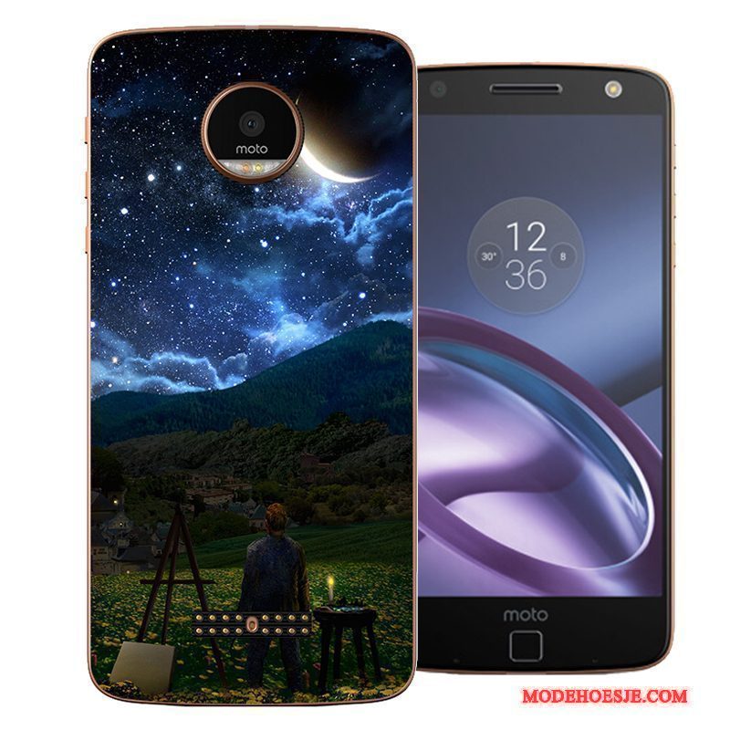 Hoesje Moto Z Spotprent Hard Anti-fall, Hoes Moto Z Bescherming Telefoon Wit