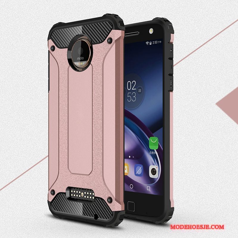 Hoesje Moto Z Zakken Anti-fall Rood, Hoes Moto Z Bescherming Telefoon