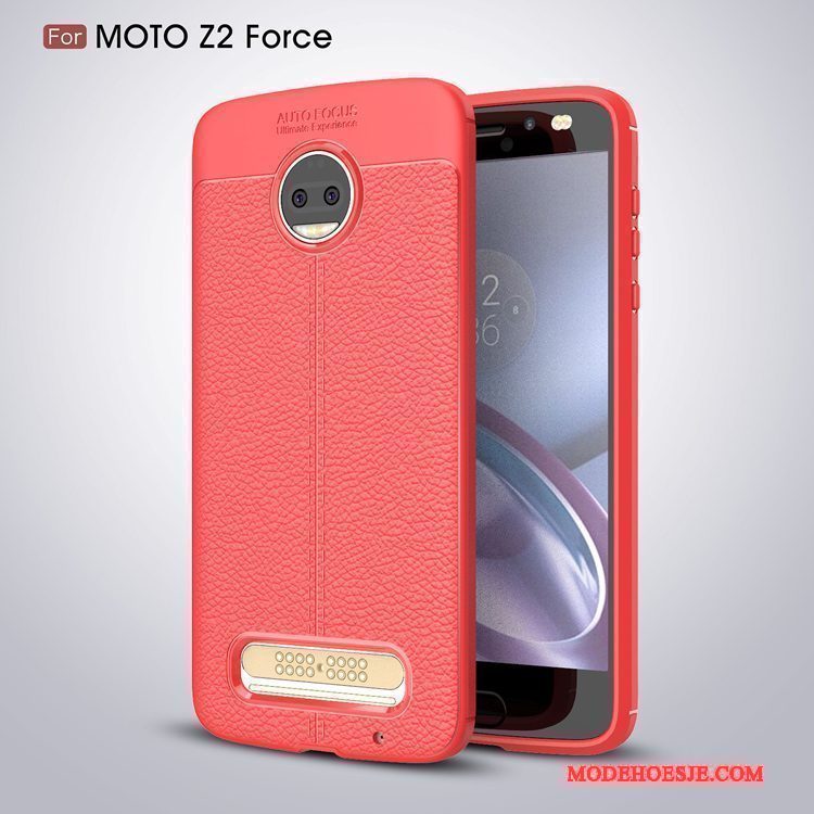 Hoesje Moto Z2 Force Edition Zacht Anti-fall Zwart, Hoes Moto Z2 Force Edition Bescherming Telefoon