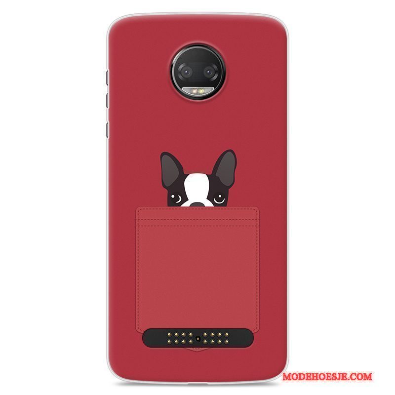 Hoesje Moto Z2 Force Edition Zacht Purper Trend, Hoes Moto Z2 Force Edition Scheppend Anti-falltelefoon