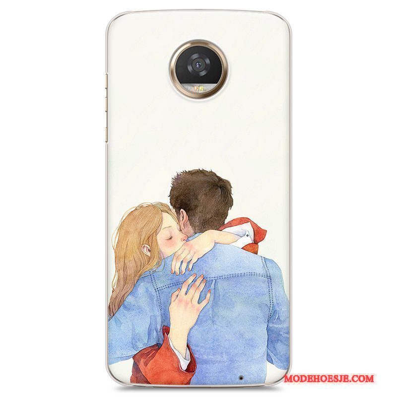 Hoesje Moto Z2 Play Bescherming Kunst Hard, Hoes Moto Z2 Play Vers Wit