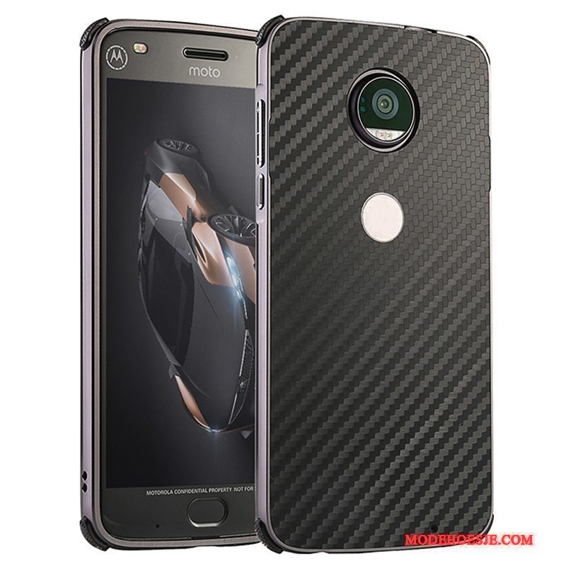 Hoesje Moto Z2 Play Metaal Goud Anti-fall, Hoes Moto Z2 Play Bescherming Telefoon Omlijsting