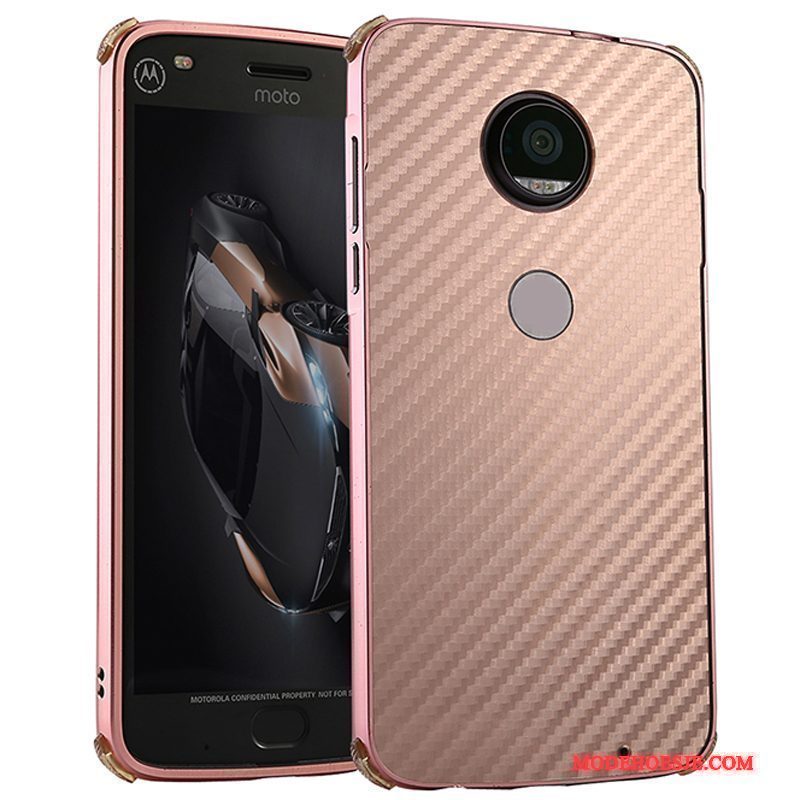 Hoesje Moto Z2 Play Metaal Goud Anti-fall, Hoes Moto Z2 Play Bescherming Telefoon Omlijsting