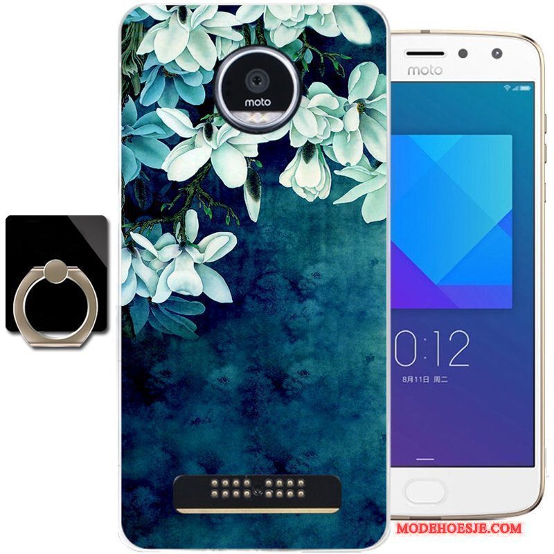 Hoesje Moto Z2 Play Siliconen Vers Blauw, Hoes Moto Z2 Play Mode Telefoon