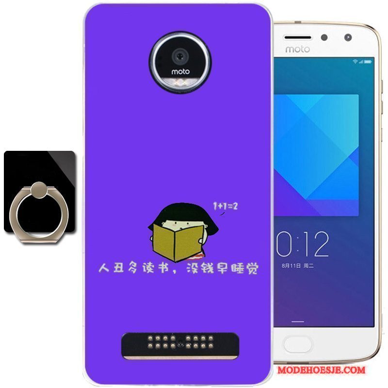 Hoesje Moto Z2 Play Siliconen Vers Blauw, Hoes Moto Z2 Play Mode Telefoon