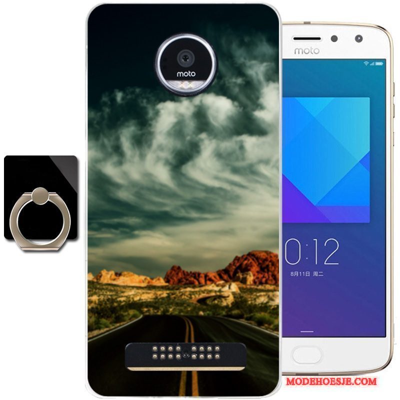 Hoesje Moto Z2 Play Siliconen Vers Blauw, Hoes Moto Z2 Play Mode Telefoon