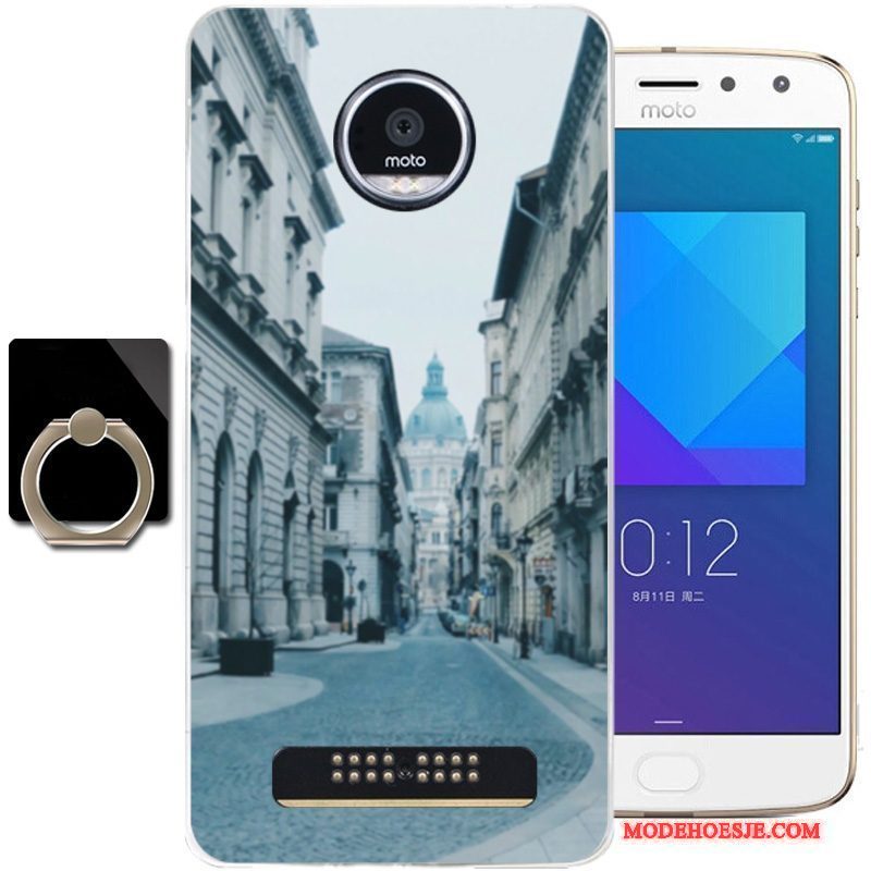 Hoesje Moto Z2 Play Siliconen Vers Blauw, Hoes Moto Z2 Play Mode Telefoon