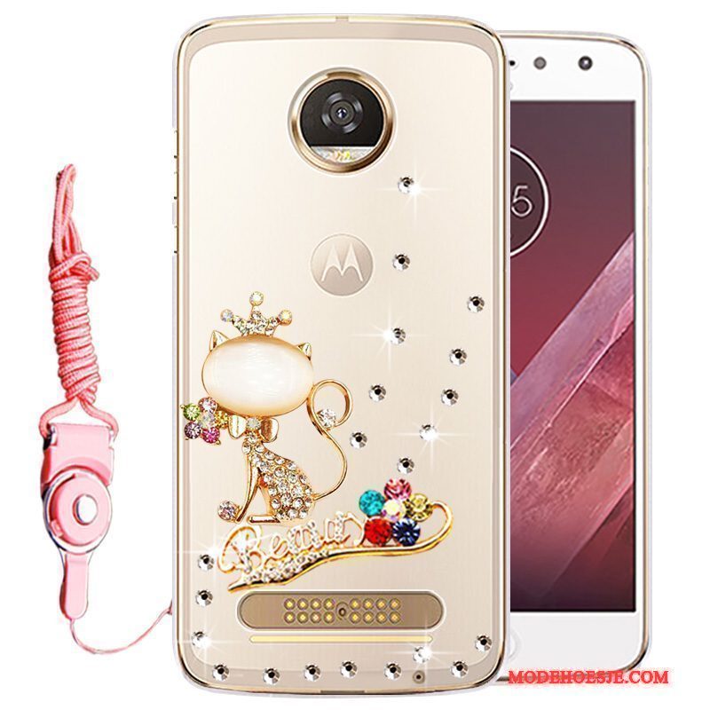 Hoesje Moto Z2 Play Strass Goudtelefoon, Hoes Moto Z2 Play Bescherming