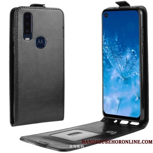 Hoesje Motorola One Action Leer Telefoon Eenvoudige, Hoes Motorola One Action Portemonnee Bedrijf