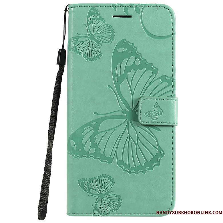 Hoesje Motorola One Macro Bescherming Telefoon Vlinder Bloemen, Hoes Motorola One Macro Leer Purper