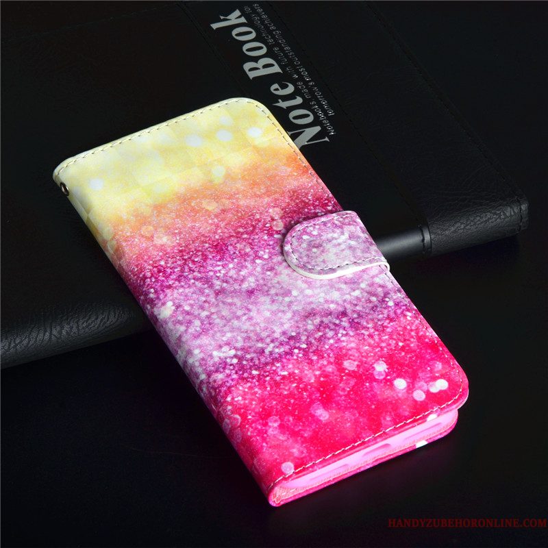 Hoesje Motorola One Macro Folio Telefoon Anti-fall, Hoes Motorola One Macro Bescherming Groen