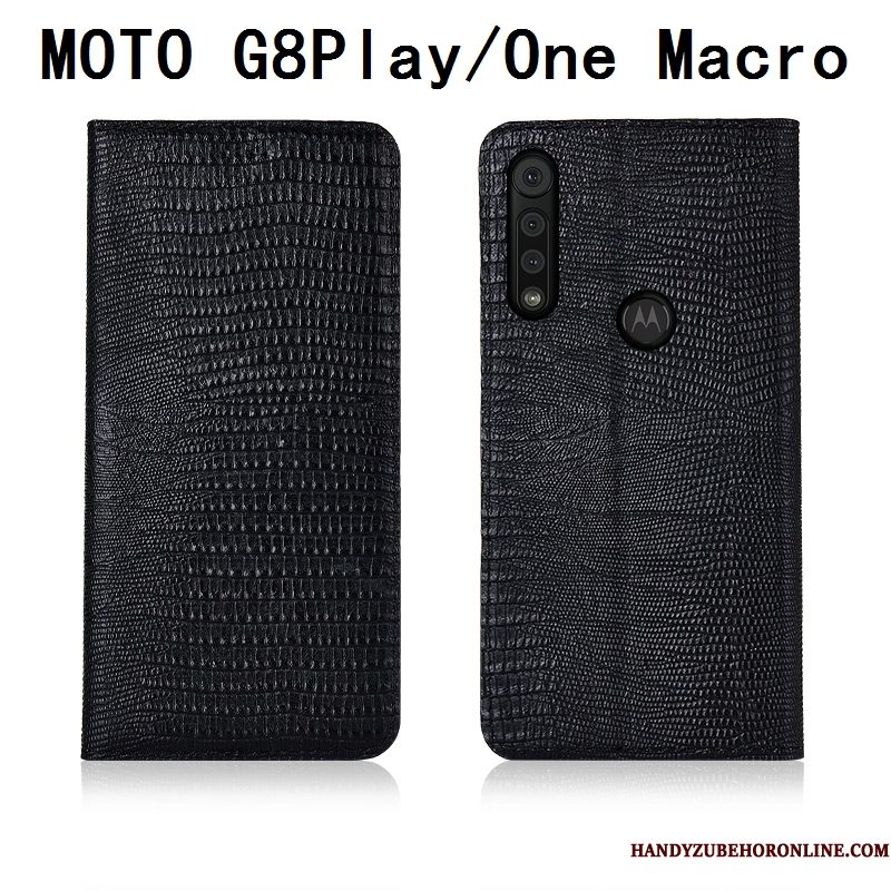 Hoesje Motorola One Macro Siliconen Telefoon Anti-fall, Hoes Motorola One Macro Folio