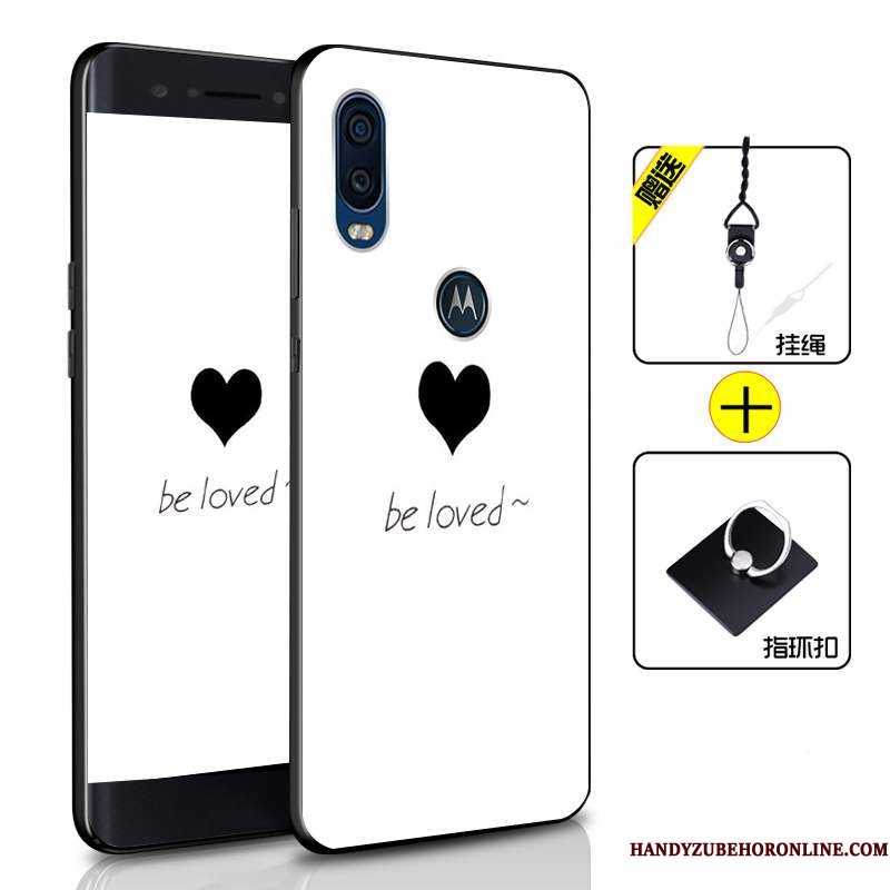 Hoesje Motorola One Vision Bescherming Anti-falltelefoon, Hoes Motorola One Vision Zacht Groen