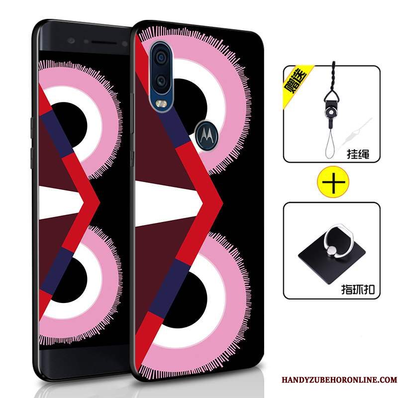 Hoesje Motorola One Vision Bescherming Anti-falltelefoon, Hoes Motorola One Vision Zacht Groen