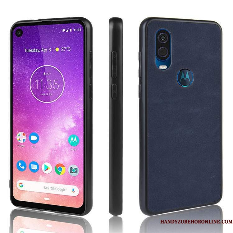 Hoesje Motorola One Vision Bescherming Telefoon Anti-fall, Hoes Motorola One Vision Zwart