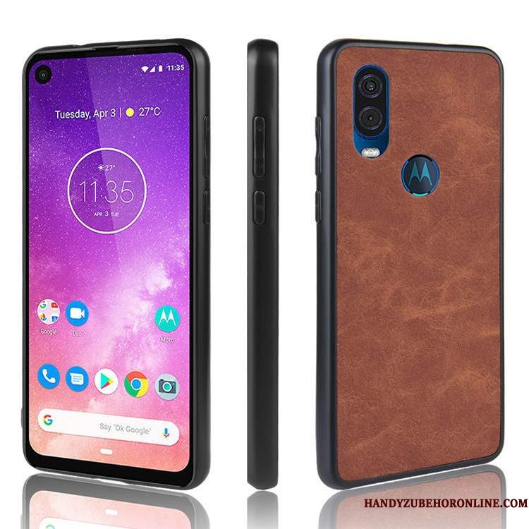 Hoesje Motorola One Vision Bescherming Telefoon Anti-fall, Hoes Motorola One Vision Zwart