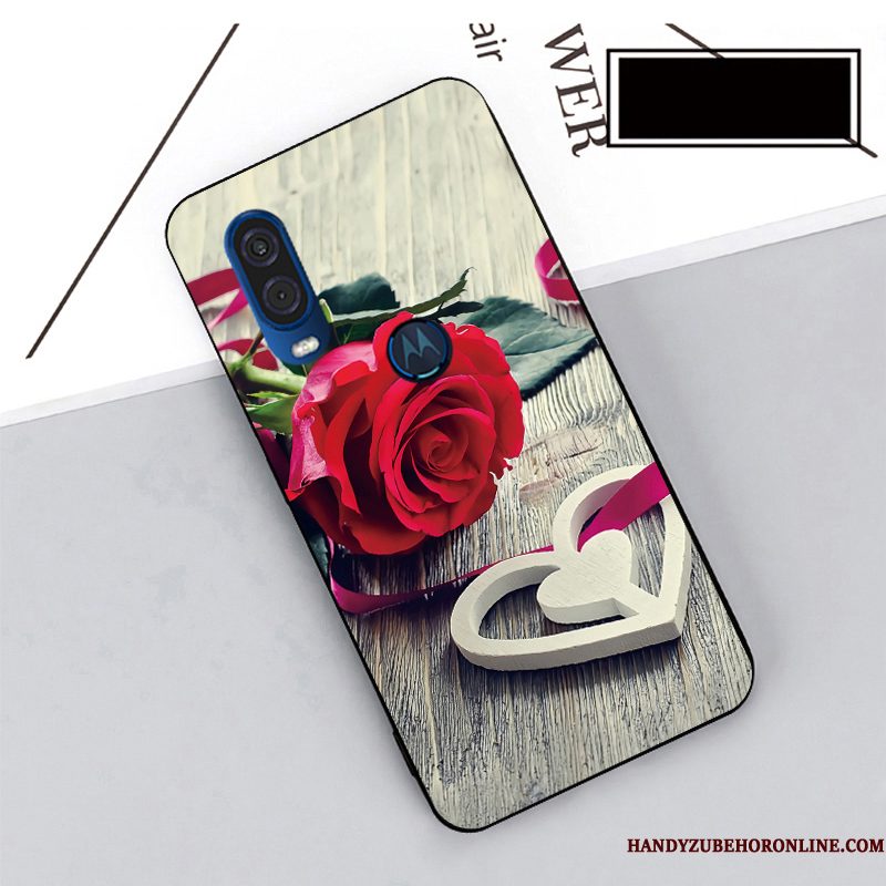 Hoesje Motorola One Vision Zacht Zwarttelefoon, Hoes Motorola One Vision Bescherming