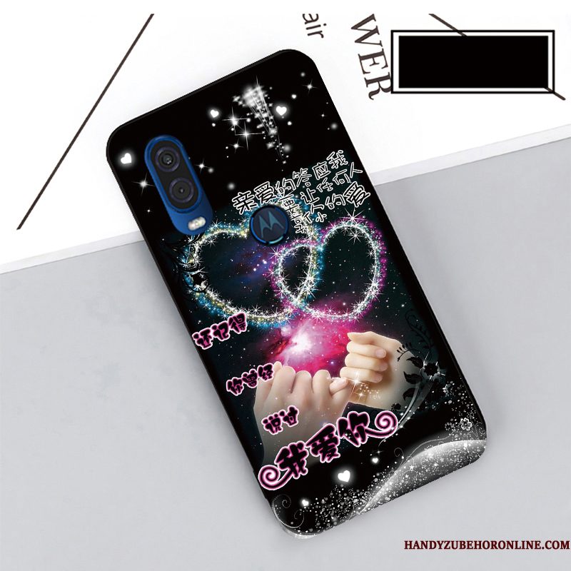 Hoesje Motorola One Vision Zacht Zwarttelefoon, Hoes Motorola One Vision Bescherming