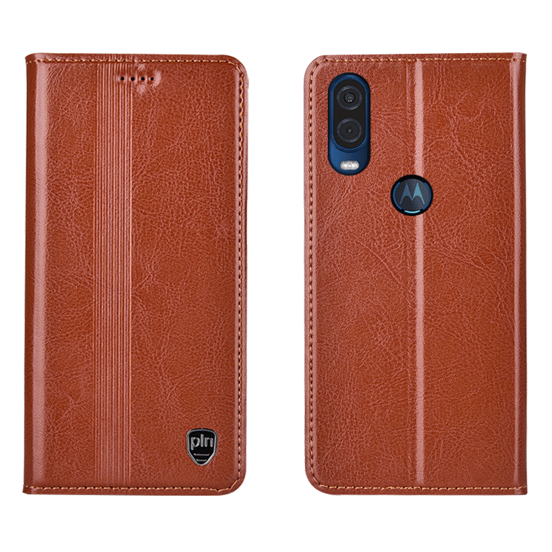 Hoesje Motorola One Vision Zakken Anti-fall Rood, Hoes Motorola One Vision Bescherming Telefoon