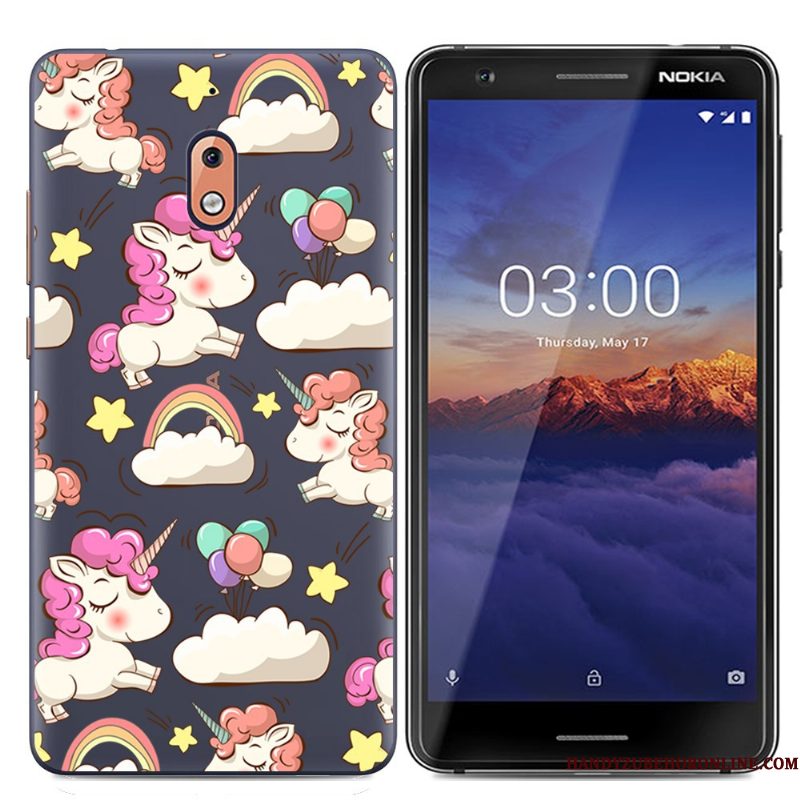 Hoesje Nokia 2.1 Siliconen Blauwtelefoon, Hoes Nokia 2.1 Zacht Nieuw