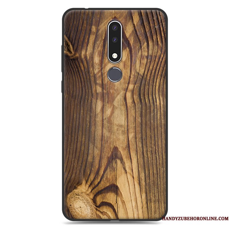 Hoesje Nokia 3.1 Plus Houtnerf Hanger Eenvoudige, Hoes Nokia 3.1 Plus Bescherming Persoonlijktelefoon