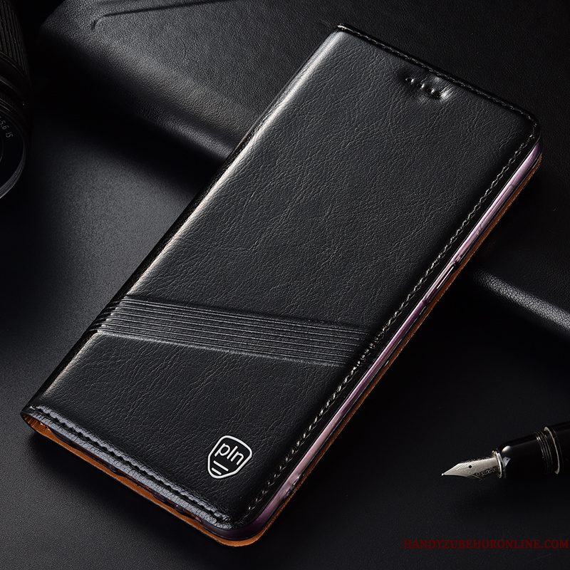 Hoesje Nokia 3.1 Plus Leer Patroon Anti-fall, Hoes Nokia 3.1 Plus Bescherming Bruintelefoon