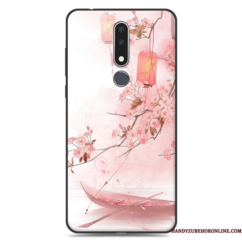 Hoesje Nokia 3.1 Plus Siliconen Chinese Stijltelefoon, Hoes Nokia 3.1 Plus Zacht Kunst Schrobben