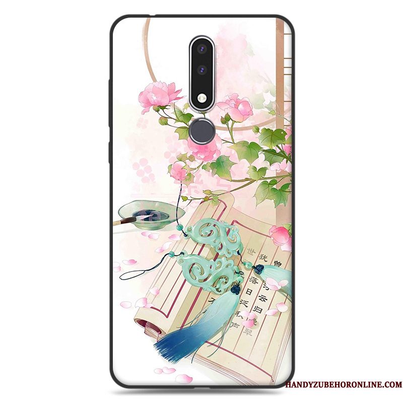 Hoesje Nokia 3.1 Plus Siliconen Chinese Stijltelefoon, Hoes Nokia 3.1 Plus Zacht Kunst Schrobben