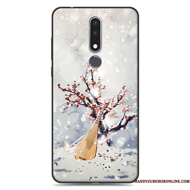 Hoesje Nokia 3.1 Plus Siliconen Chinese Stijltelefoon, Hoes Nokia 3.1 Plus Zacht Kunst Schrobben