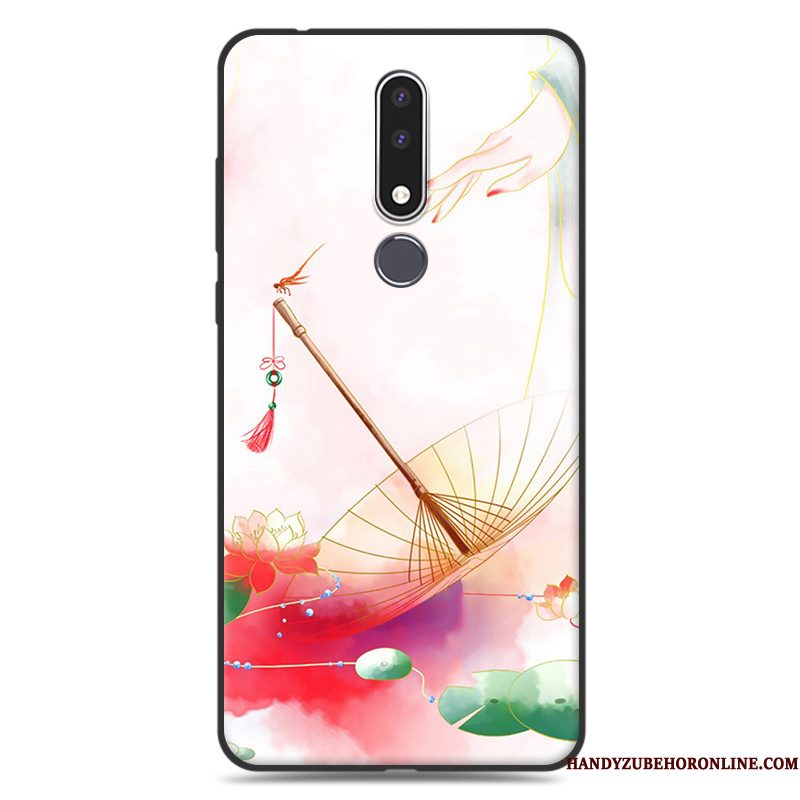 Hoesje Nokia 3.1 Plus Siliconen Chinese Stijltelefoon, Hoes Nokia 3.1 Plus Zacht Kunst Schrobben