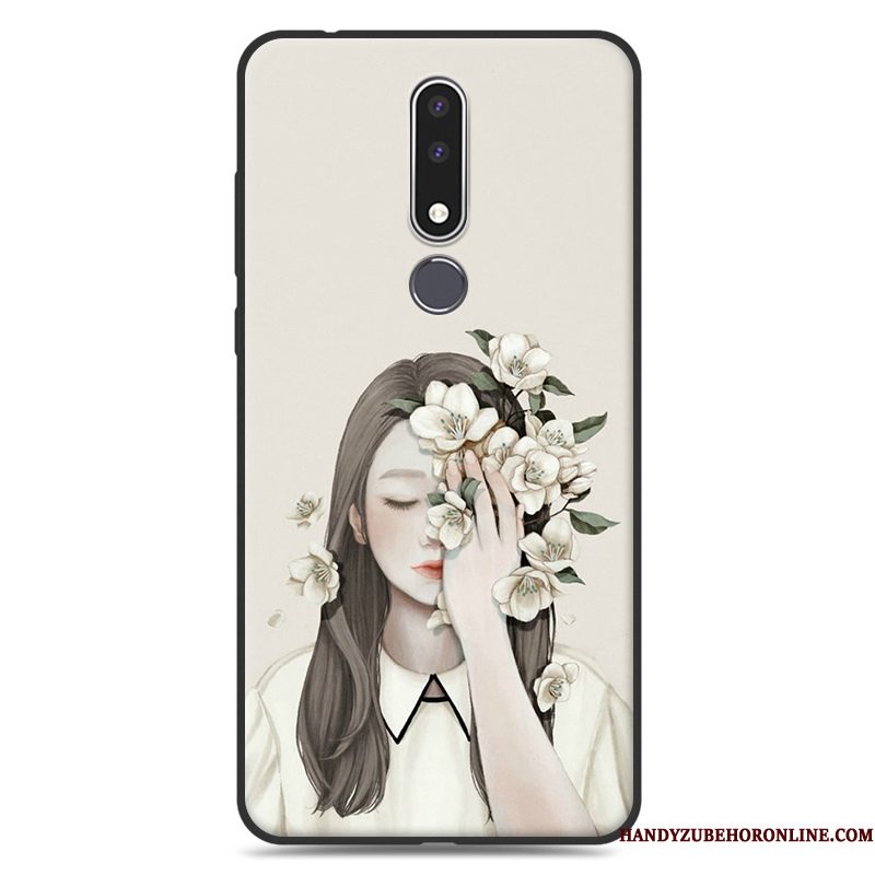 Hoesje Nokia 3.1 Plus Zacht Trend Groen, Hoes Nokia 3.1 Plus Siliconen Kunsttelefoon