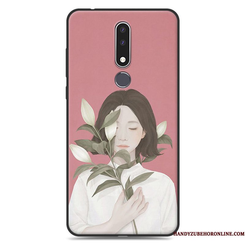 Hoesje Nokia 3.1 Plus Zakken Bloemen Hanger, Hoes Nokia 3.1 Plus Zacht Telefoon Trend