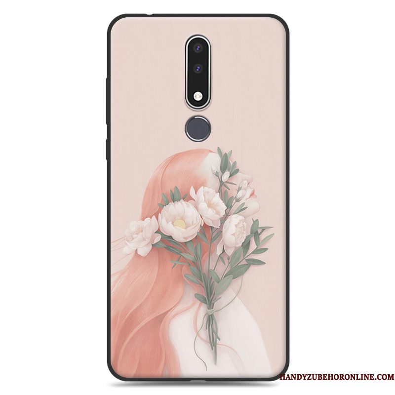 Hoesje Nokia 3.1 Plus Zakken Bloemen Hanger, Hoes Nokia 3.1 Plus Zacht Telefoon Trend