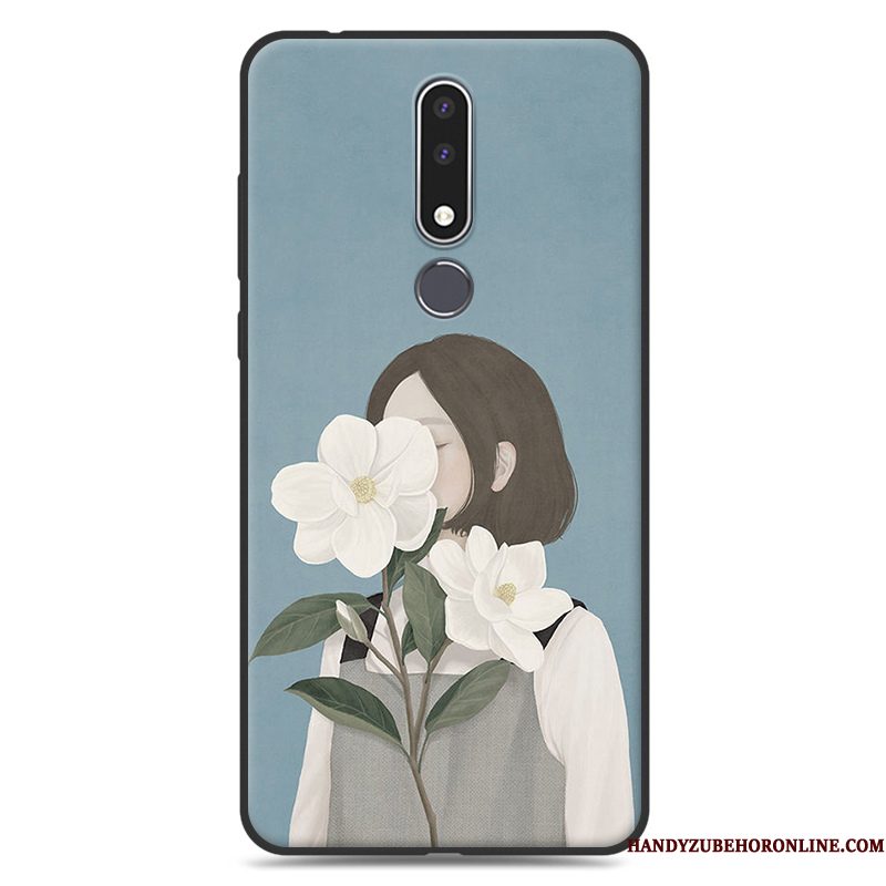 Hoesje Nokia 3.1 Plus Zakken Bloemen Hanger, Hoes Nokia 3.1 Plus Zacht Telefoon Trend