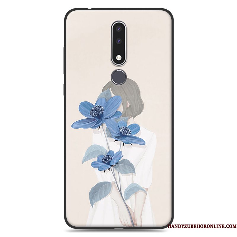 Hoesje Nokia 3.1 Plus Zakken Bloemen Hanger, Hoes Nokia 3.1 Plus Zacht Telefoon Trend