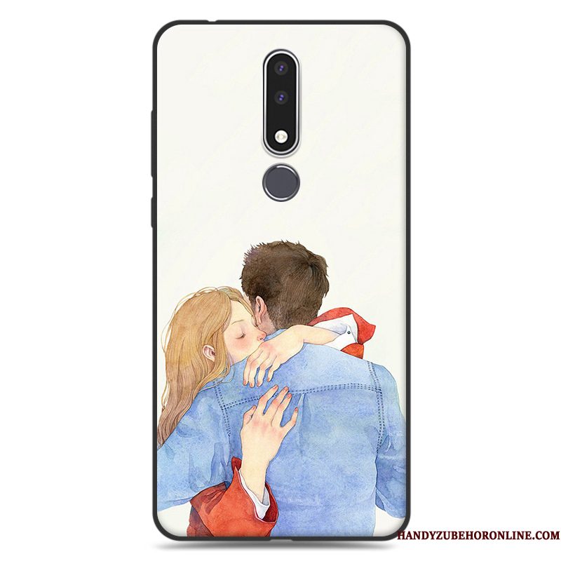 Hoesje Nokia 3.1 Plus Zakken Bloemen Hanger, Hoes Nokia 3.1 Plus Zacht Telefoon Trend