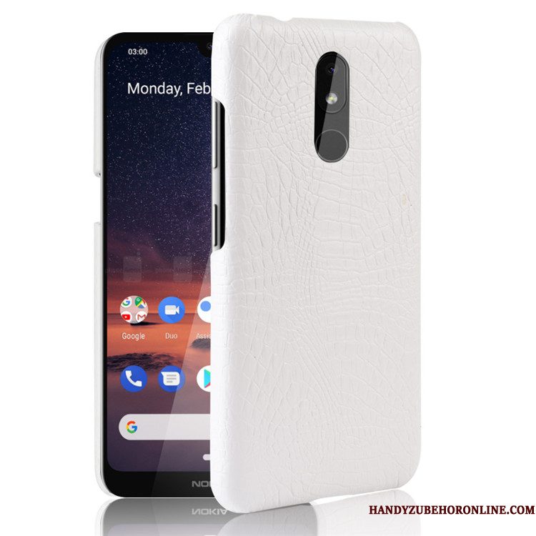 Hoesje Nokia 3.2 Leer Krokodillenleer Zwart, Hoes Nokia 3.2 Bescherming Anti-fall Hard