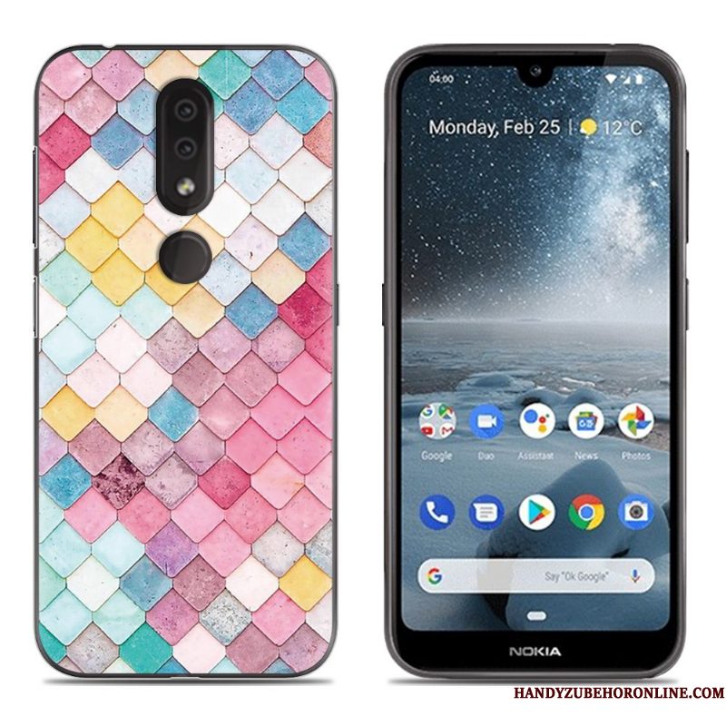 Hoesje Nokia 4.2 Zacht Anti-falltelefoon, Hoes Nokia 4.2 Siliconen Blauw