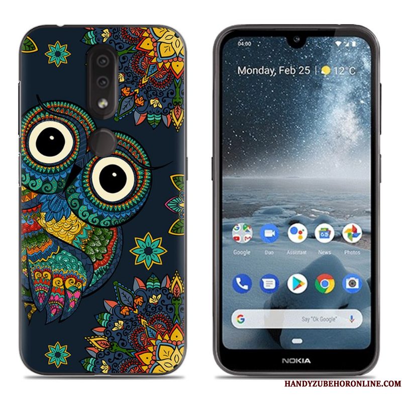 Hoesje Nokia 4.2 Zacht Anti-falltelefoon, Hoes Nokia 4.2 Siliconen Blauw