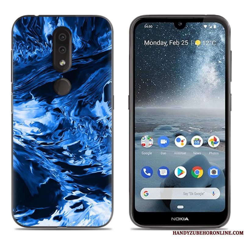 Hoesje Nokia 4.2 Zacht Anti-falltelefoon, Hoes Nokia 4.2 Siliconen Blauw