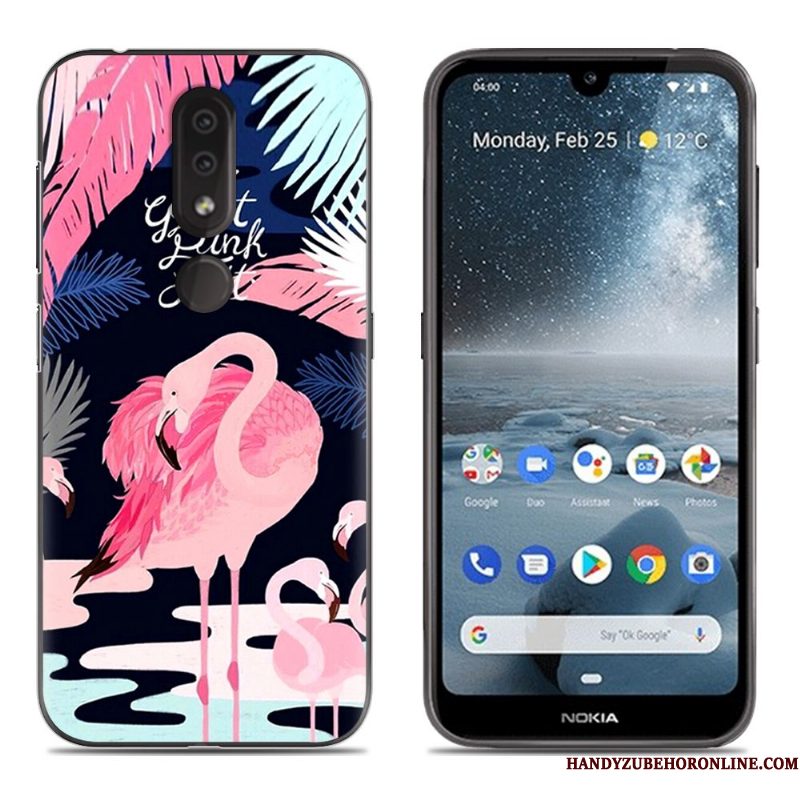 Hoesje Nokia 4.2 Zacht Anti-falltelefoon, Hoes Nokia 4.2 Siliconen Blauw