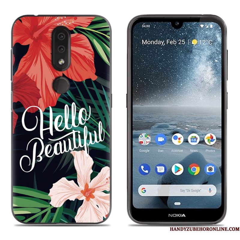 Hoesje Nokia 4.2 Zacht Anti-falltelefoon, Hoes Nokia 4.2 Siliconen Blauw