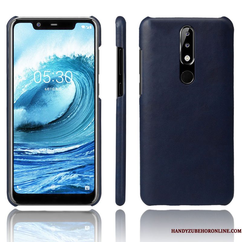 Hoesje Nokia 5.1 Plus Leer Kwaliteit Diepe Kleur, Hoes Nokia 5.1 Plus Bescherming Trendtelefoon