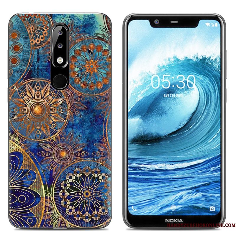 Hoesje Nokia 5.1 Plus Spotprent Doorzichtigtelefoon, Hoes Nokia 5.1 Plus Scheppend Roze