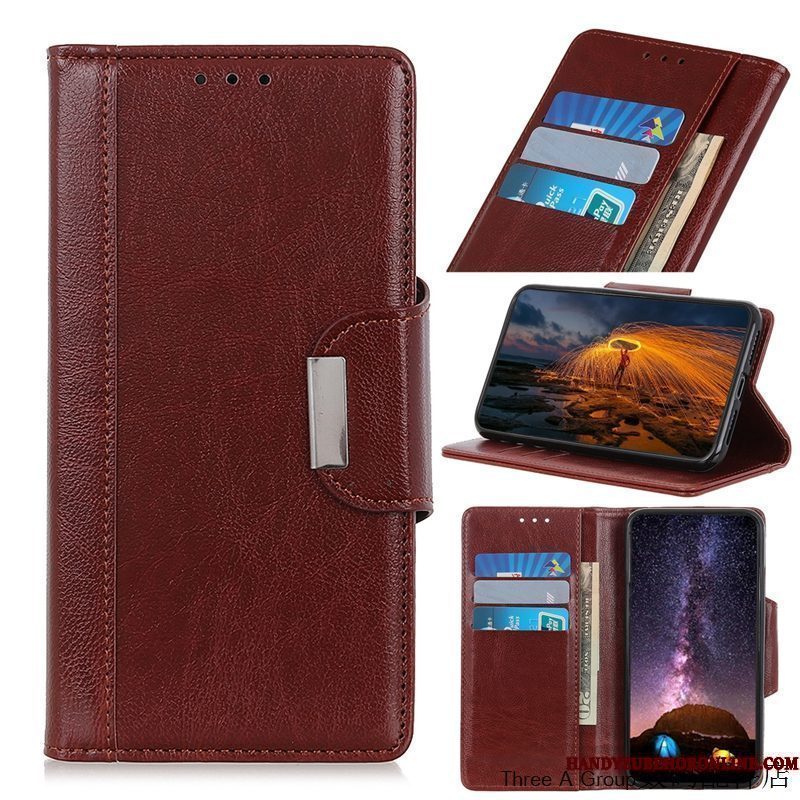 Hoesje Nokia 5.3 Folio Bedrijf Kaart, Hoes Nokia 5.3 Vintage Telefoon Wit